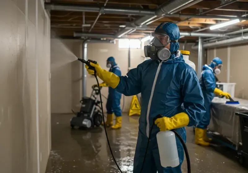 Basement Sanitization and Antimicrobial Treatment process in Oberlin, LA