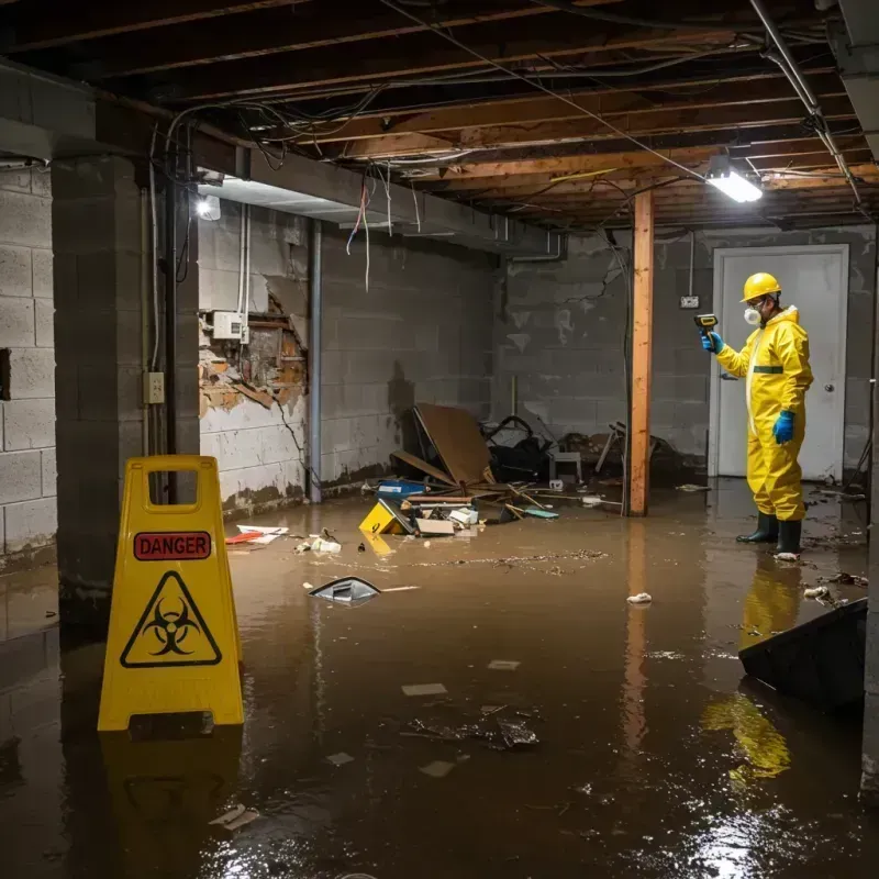 Flooded Basement Electrical Hazard in Oberlin, LA Property